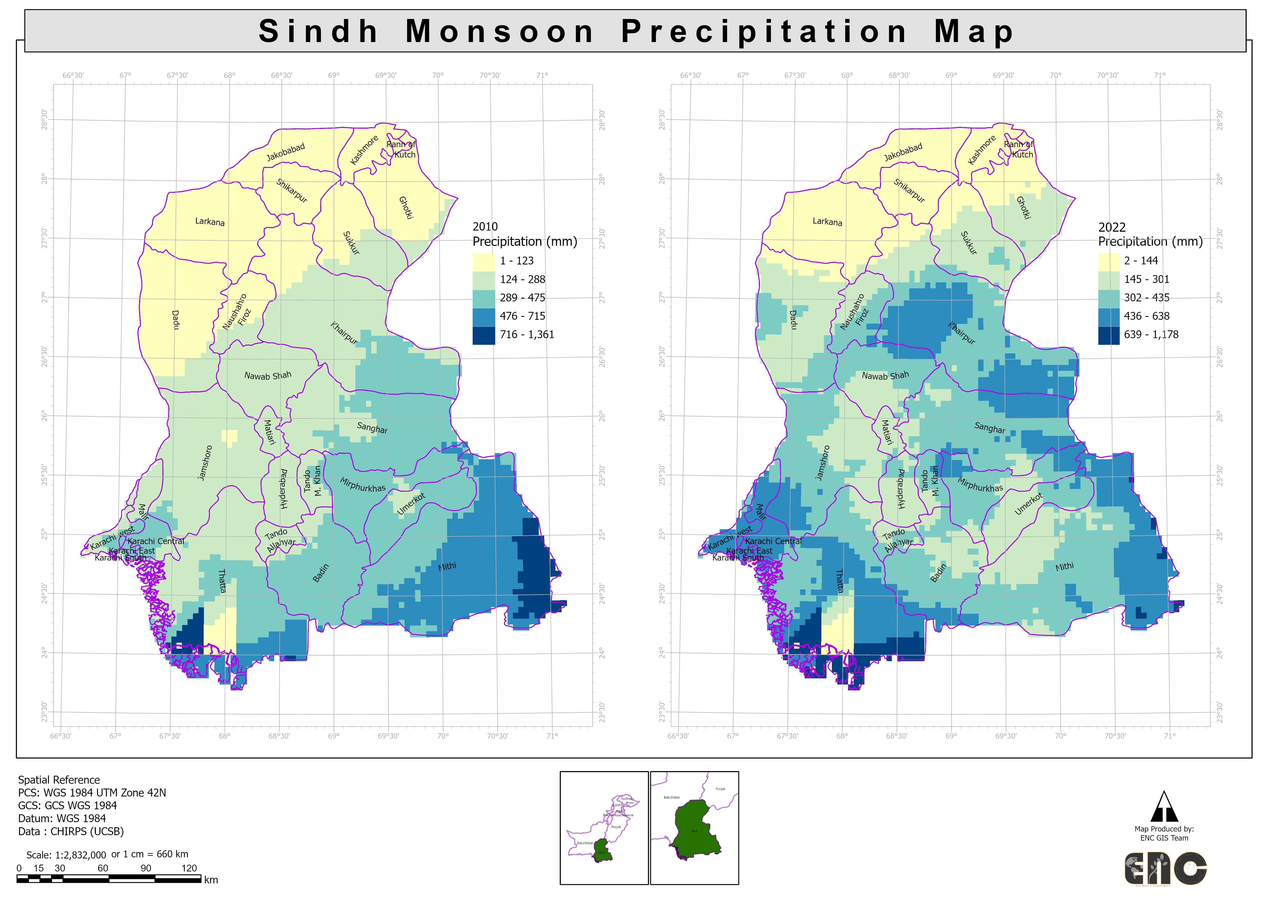 Sindh Monsoon Precipitation Mapping